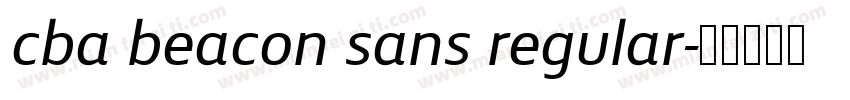 cba beacon sans regular字体转换